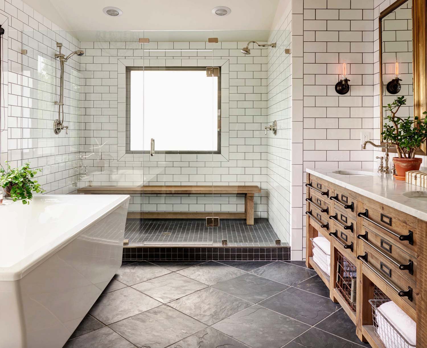 Master bathroom modern farmhouse