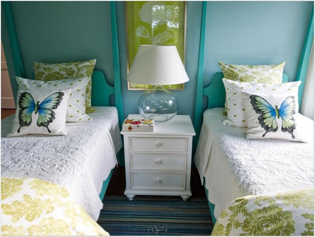 turquoise black and white room ideas