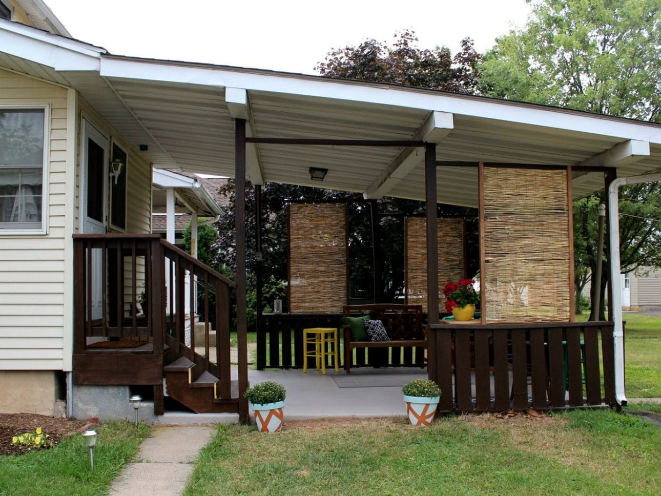 outdoor privacy screen for gazebo