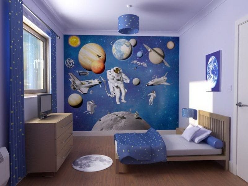  space themed bedroom pillow