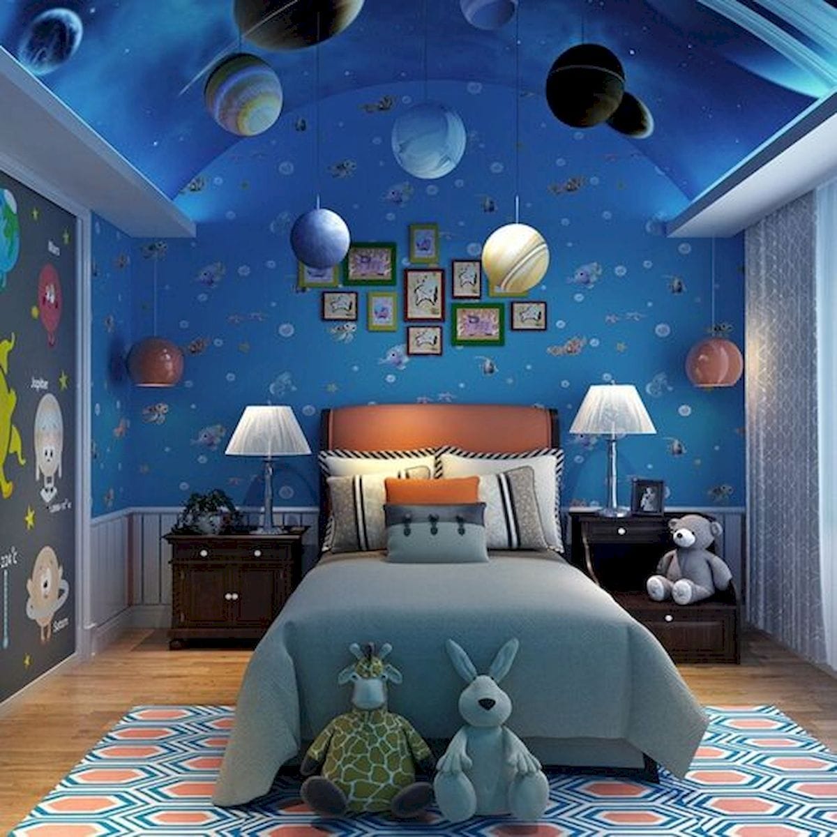 space station themed bedroom
