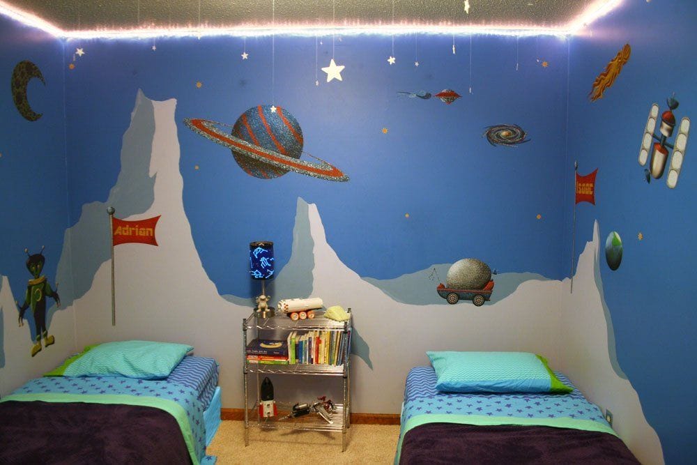space theme bedroom art