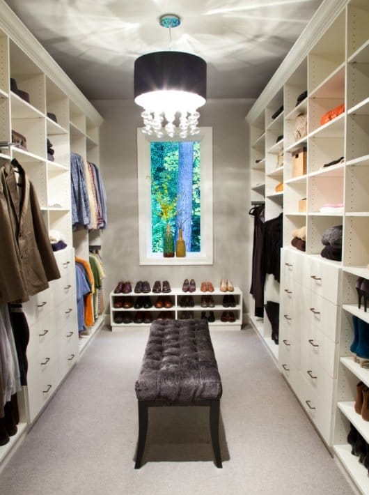 walk in closet ideas light