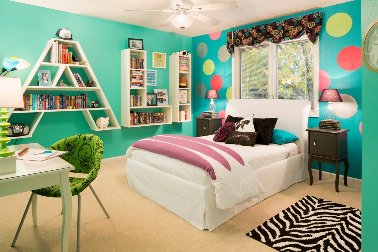 turquoise and pink room ideas