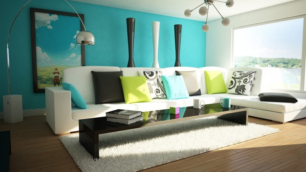 turquoise and black room ideas