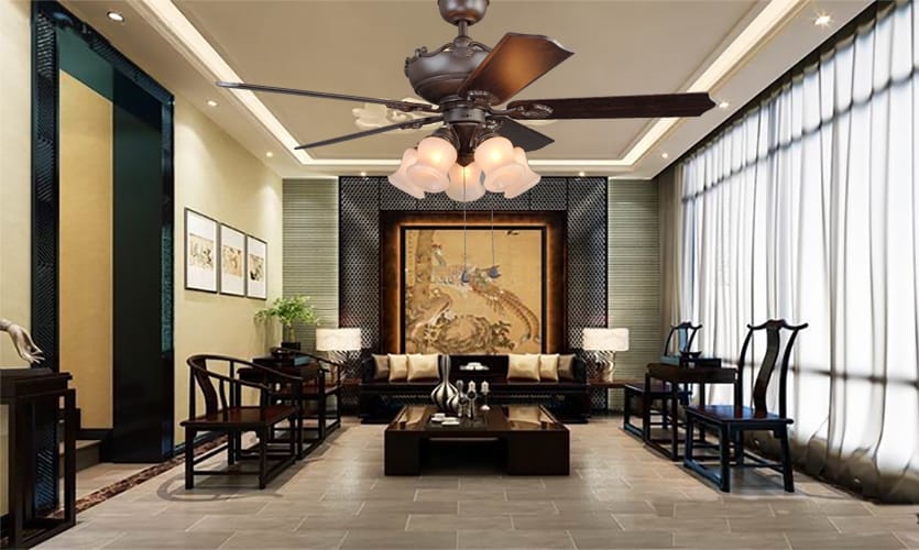 Neutral Living Room with Chinese Home Decorations