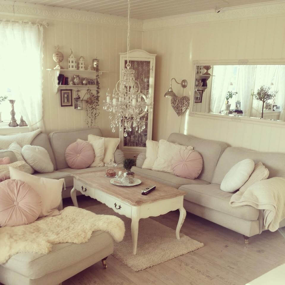 An Inviting Living Room with Farmhouse Accents