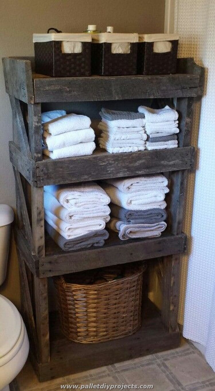 Bathroom Towel Storage Ideas with Railway Crates