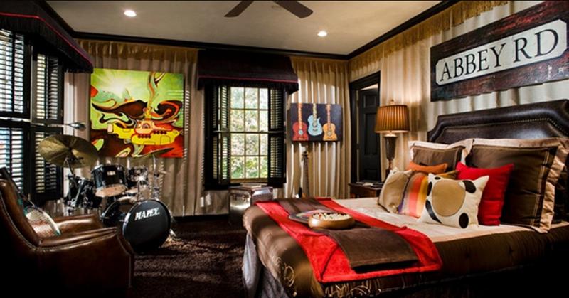 Beatles Inspired Music Theme Bedroom Ideas