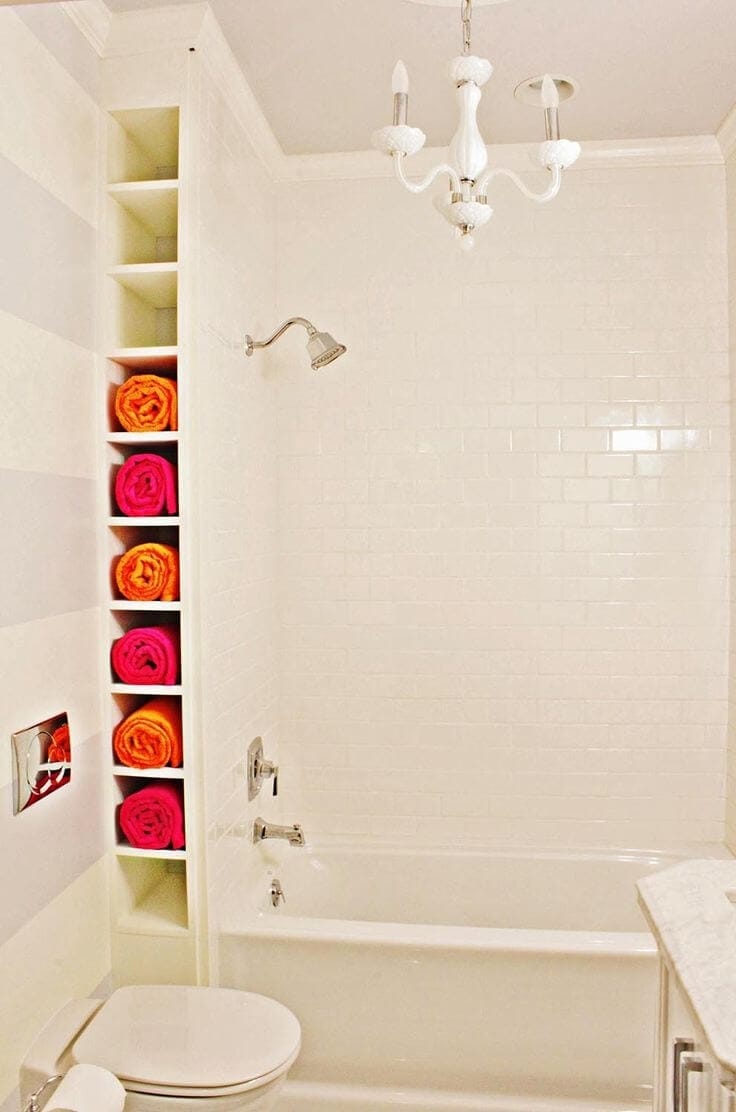 Built-In Bathroom Towel Holders