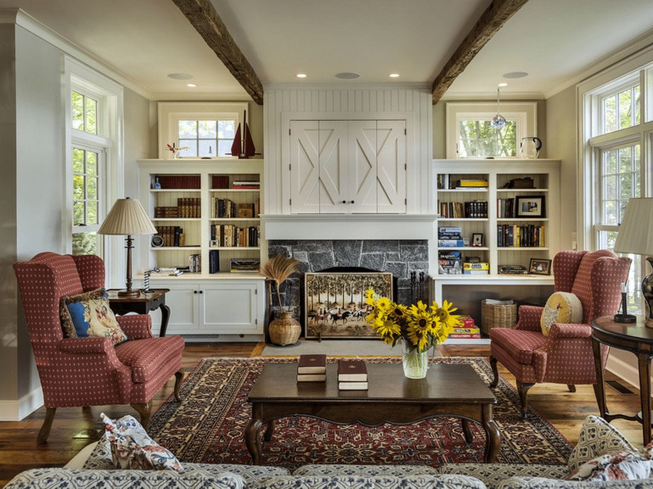 Corner TV Stand with Doors