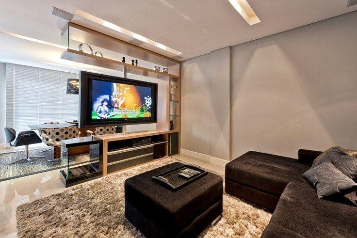 Corner TV Stand with Integrated Mount