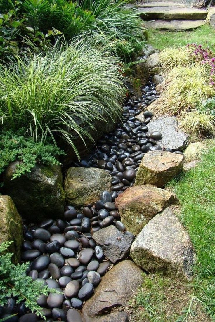 20 Incredibly Creative Dry Creek Bed Landscaping Ideas   Dry Creek Bed Landscaping 