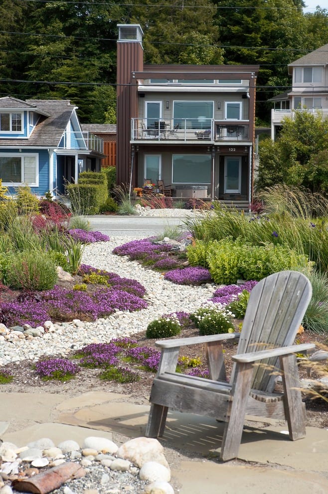 Dry River Bed with A Chair