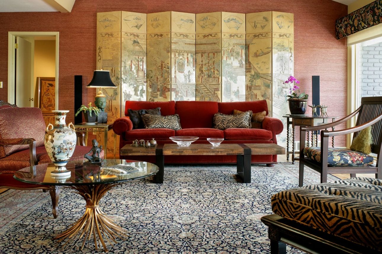 Eclectic Asian Style Living Room Decor