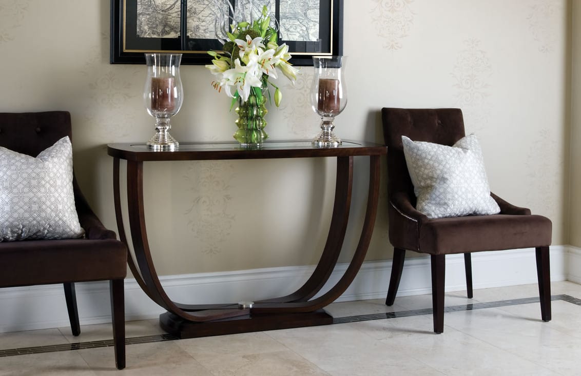 Entrance Table with Wall Art and Candles