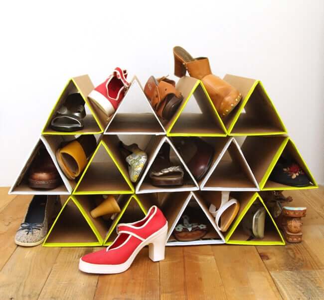 Funky Triangle Shoe Cubbies
