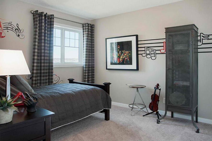 Gray Musical Theme Bedroom Ideas (1)