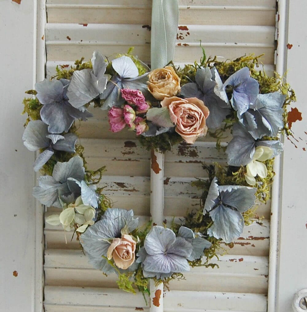Heart-Shaped Wreath with Dried Flowers
