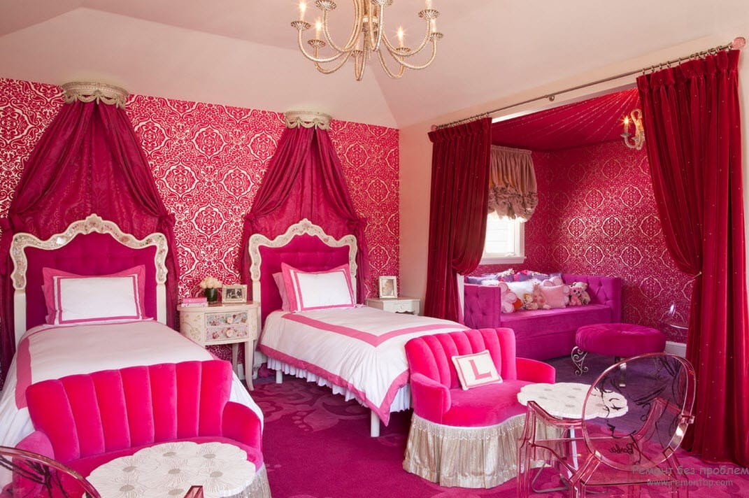 Hot Pink Princess Bedroom Decor