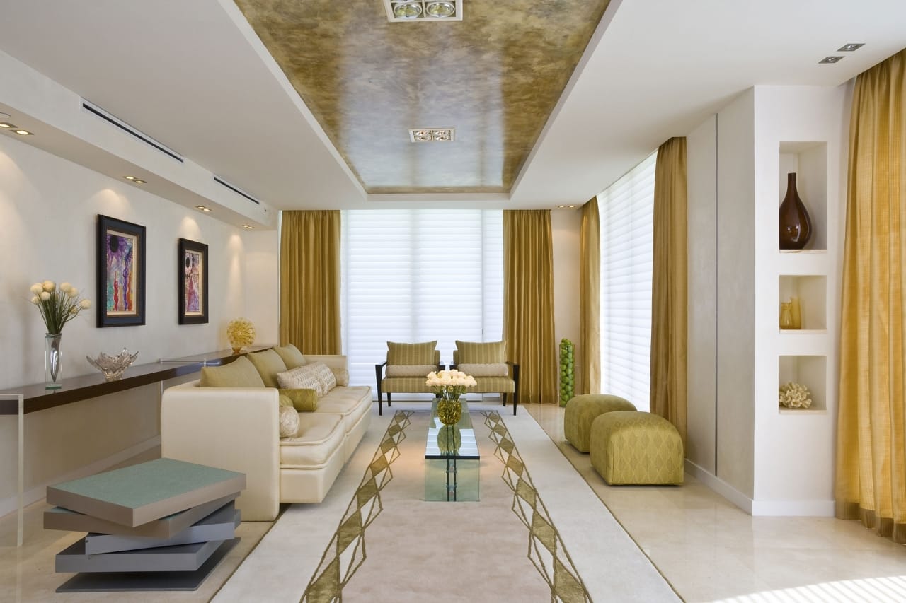 Living Room Ideas with Gold Curtains