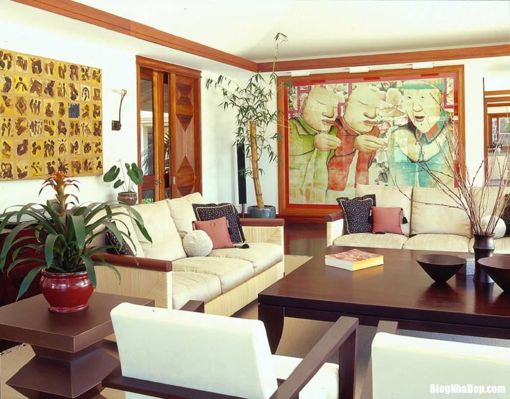 Living Room with Chinese Prints