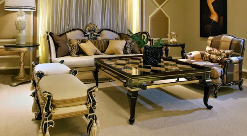 Monochrome Italian Living Room Furnitures