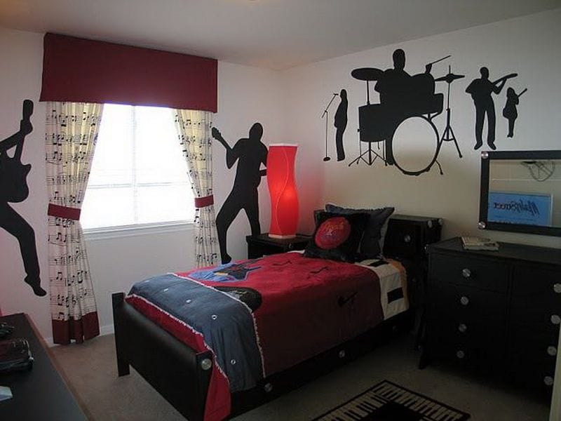 Music Theme Bedroom Ideas with Murals