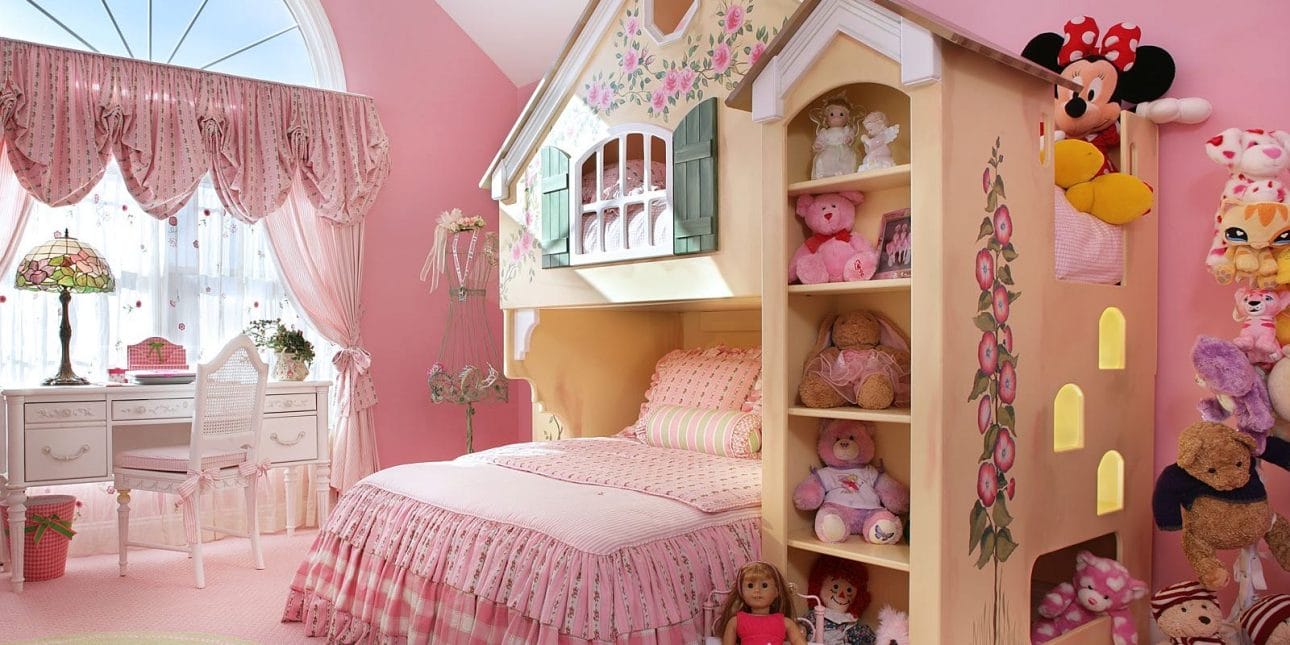 Princess Bedroom with Charming Bunk Beds