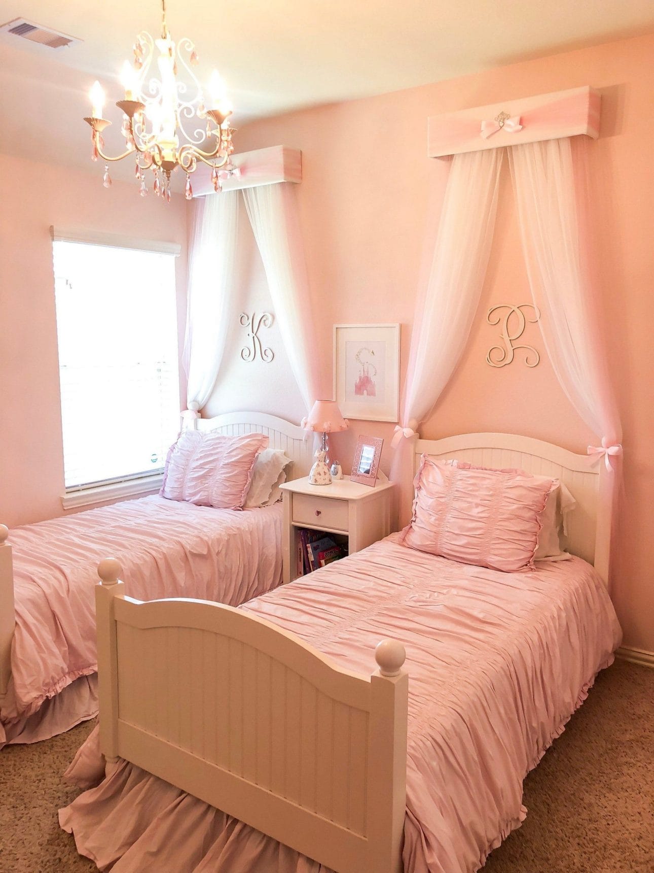 Princess Themed Bedroom for Twin Girls