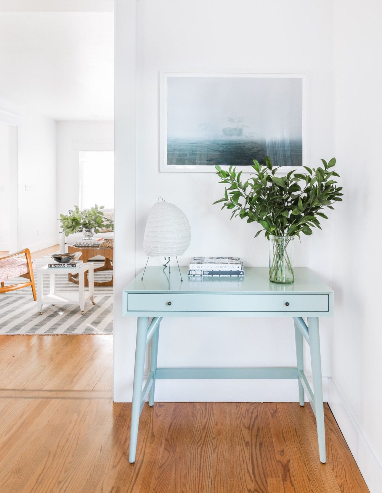 Repurposed Desk for the Hallway