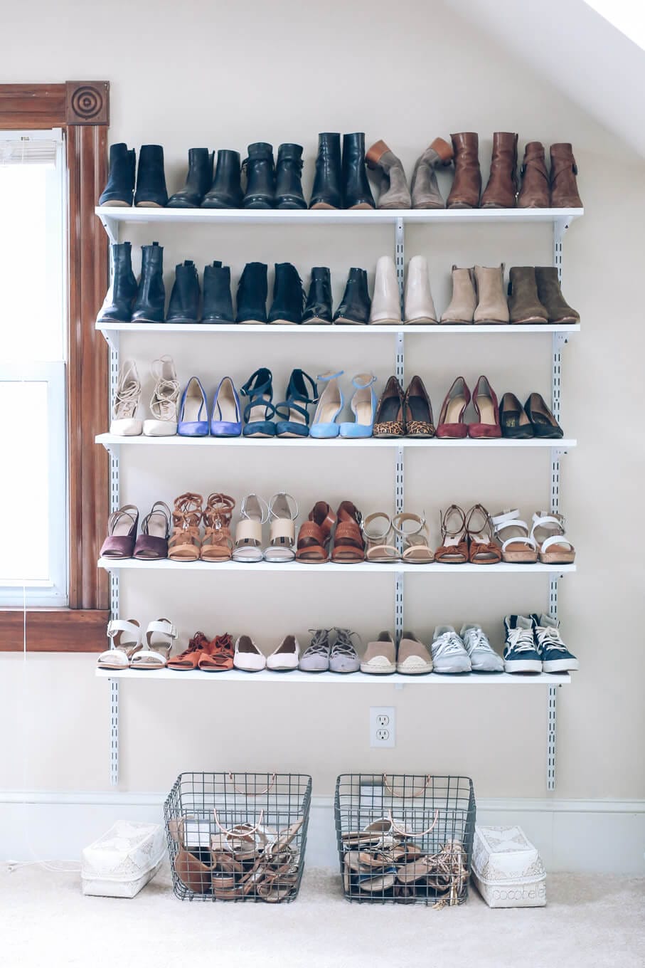 Simple Floating Shoe Shelves