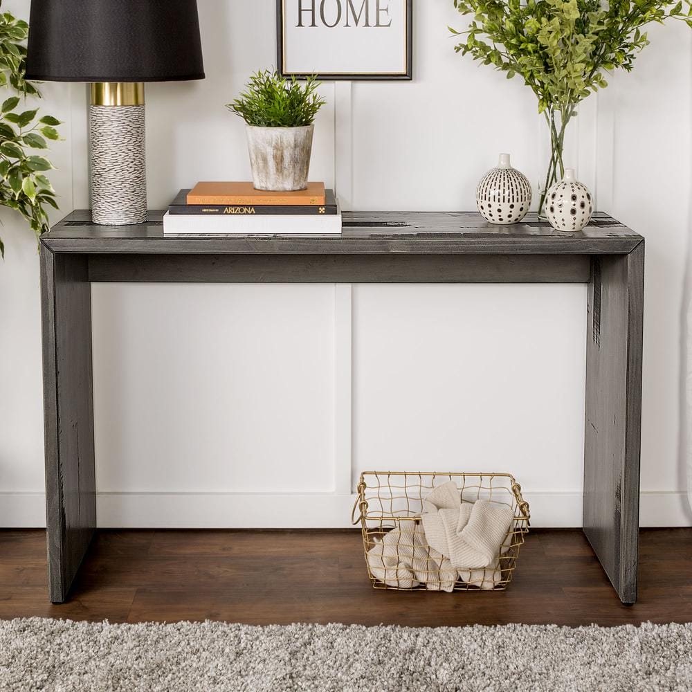 Simple Hall Table in Metallic Finish