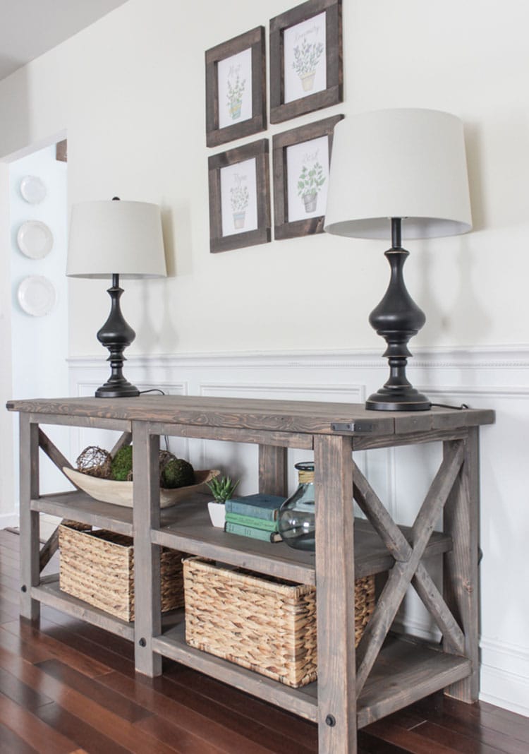 Symmetrical Hall Table Decor