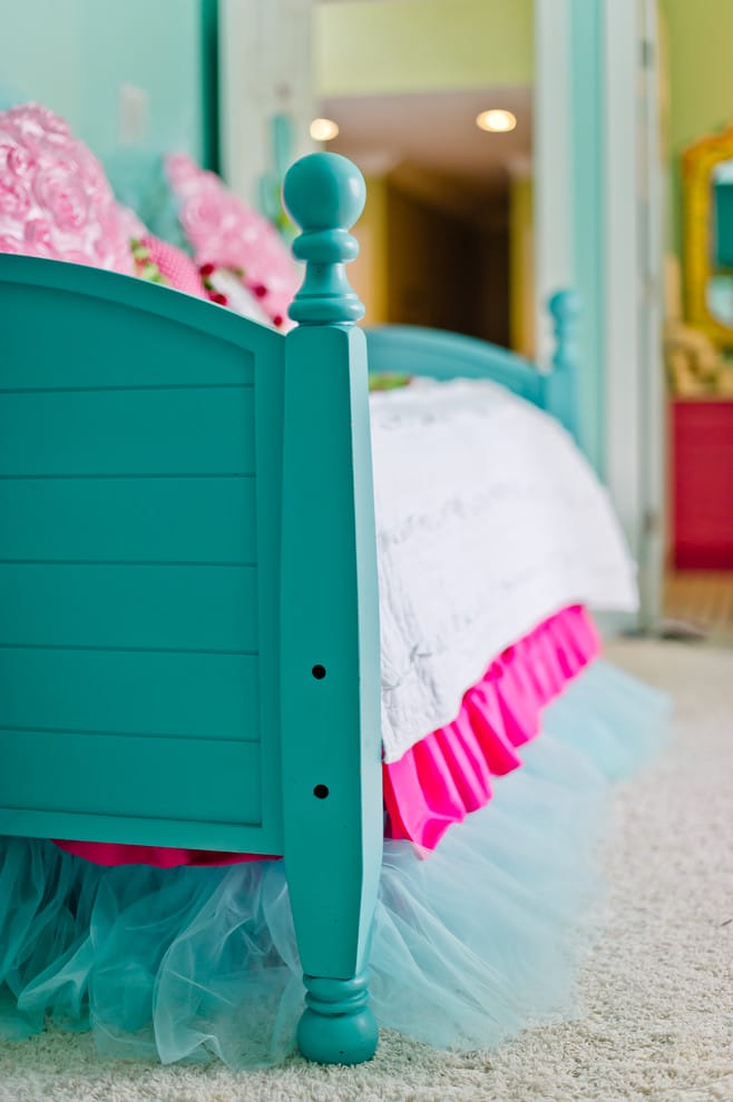 Turquoise Daybed with Lovely Accents