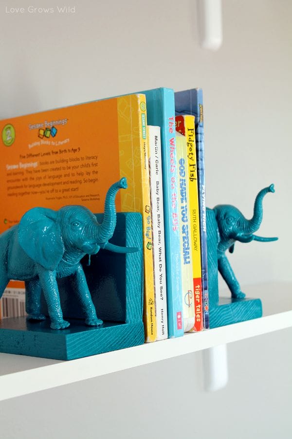 Turquoise Elephant BookEnds