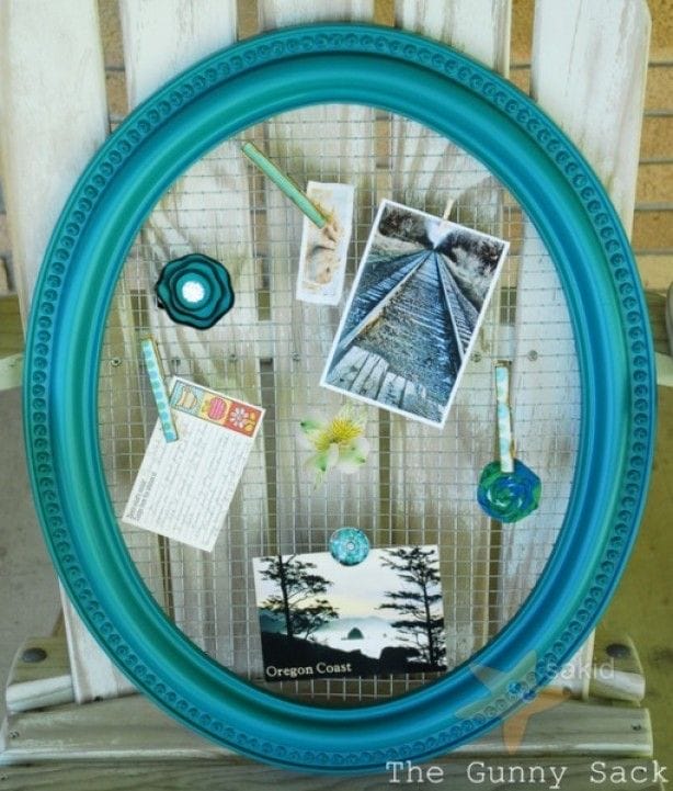 Turquoise Room Decorations with Wire Memo Board