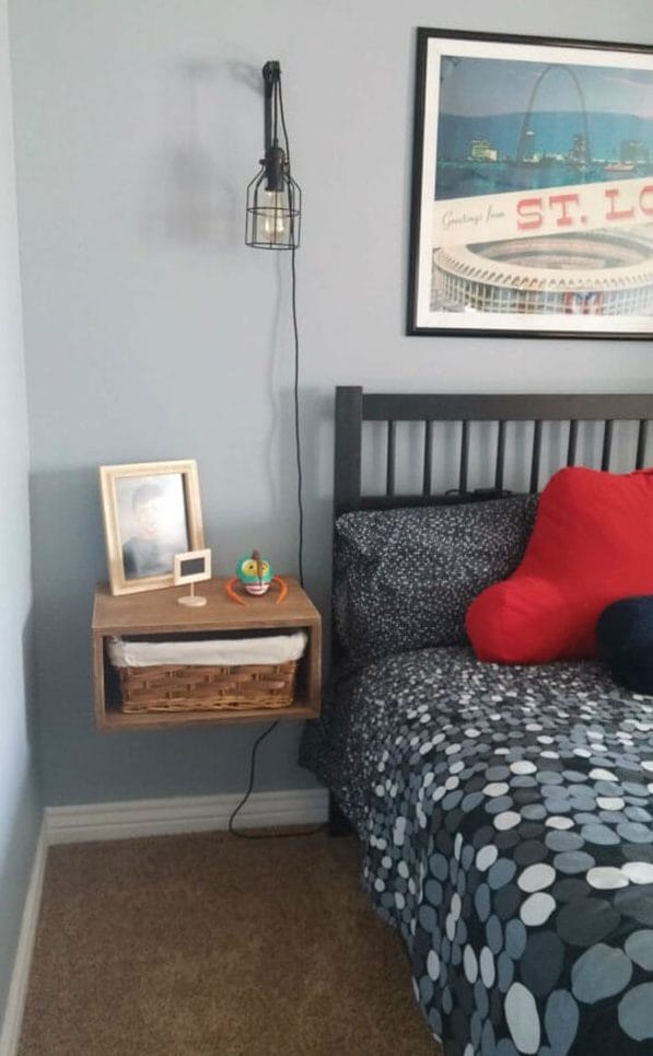 Wood Floating Nightstand