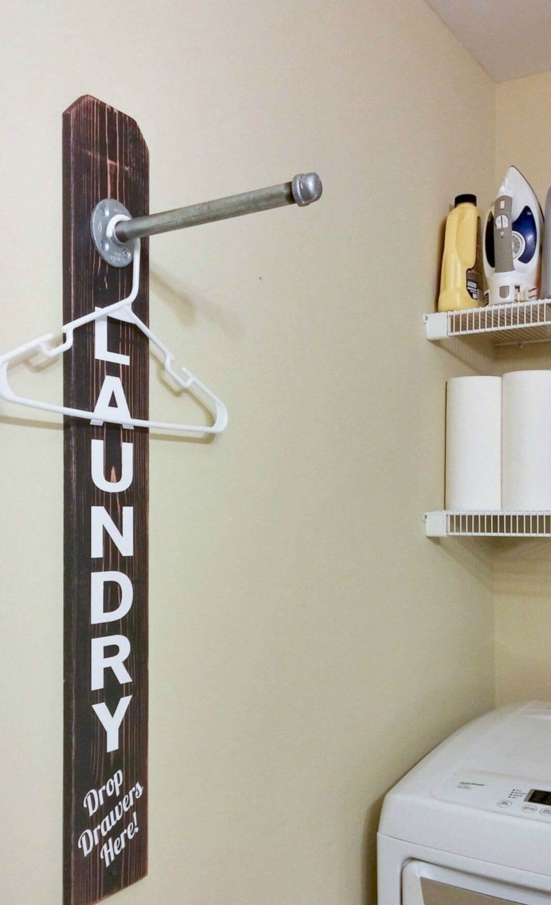 Wood Laundry Sign As Rustic Decor