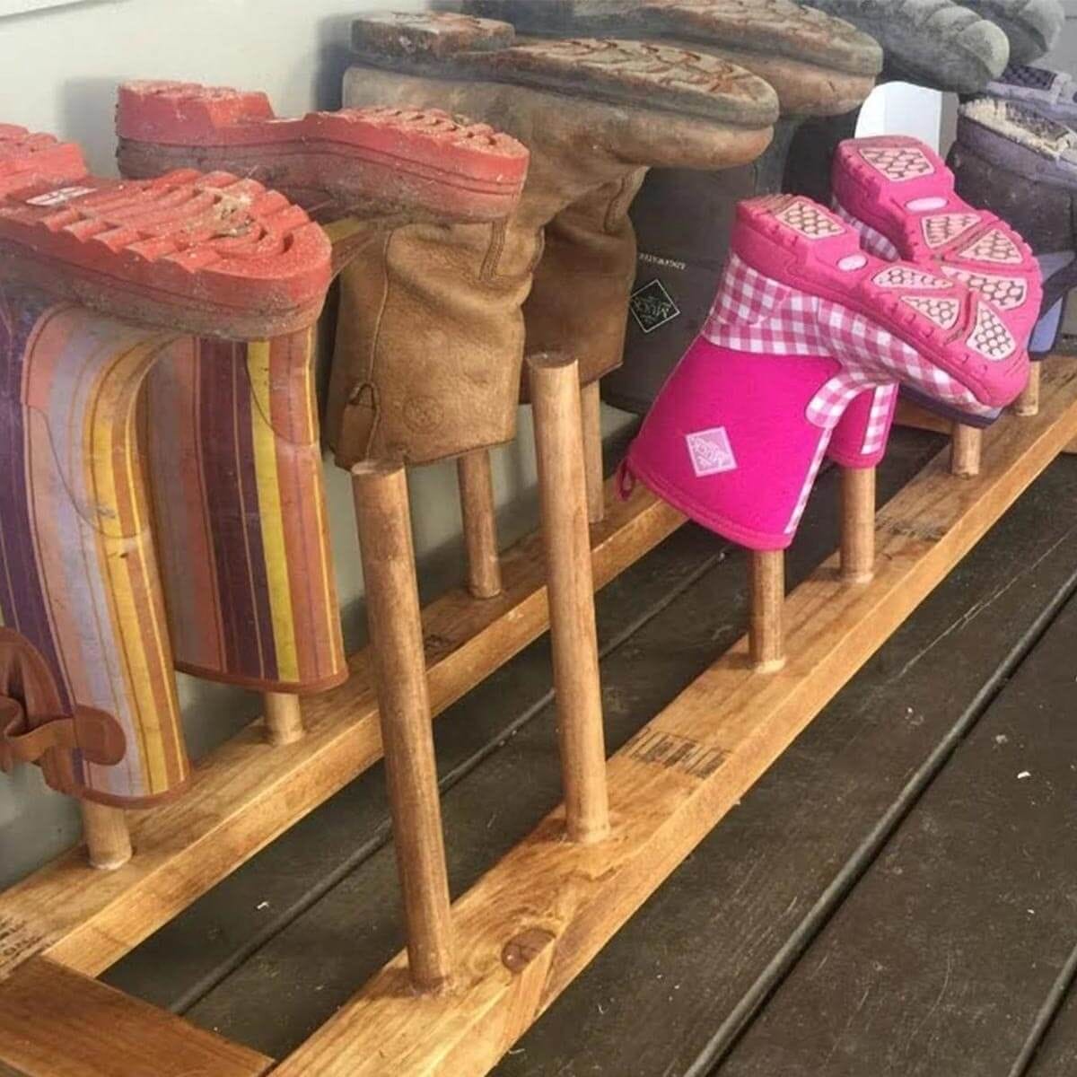 Wooden Boot Storage Ideas