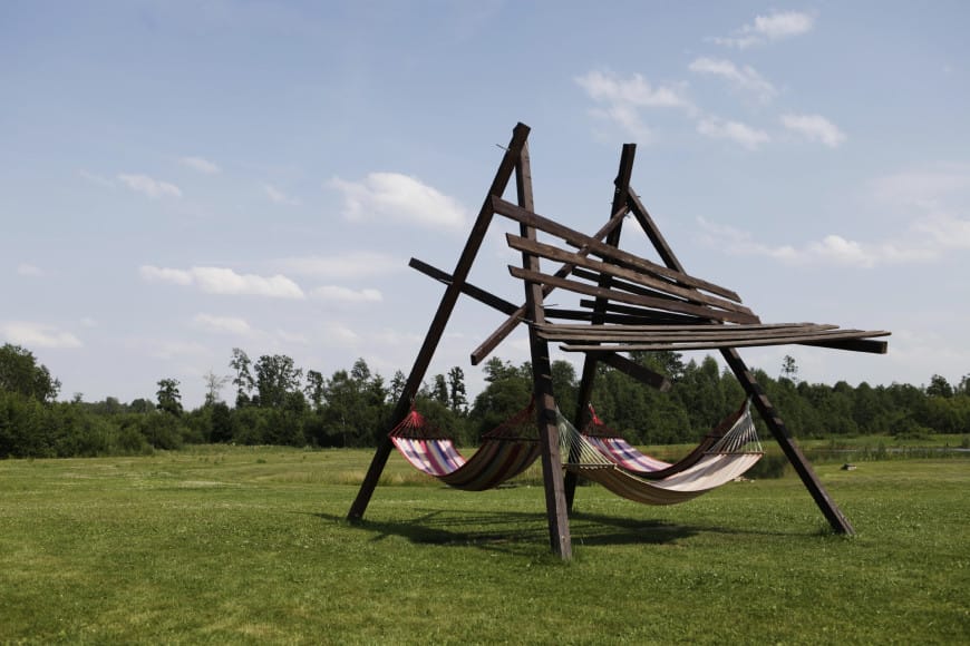 backyard double hammock