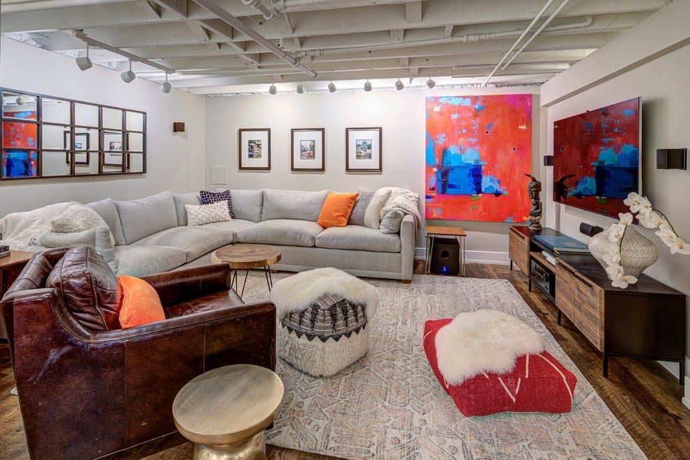 simple unfinished basement ideas