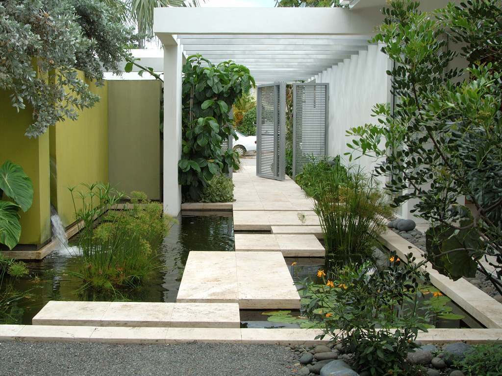 tropical corner garden ideas