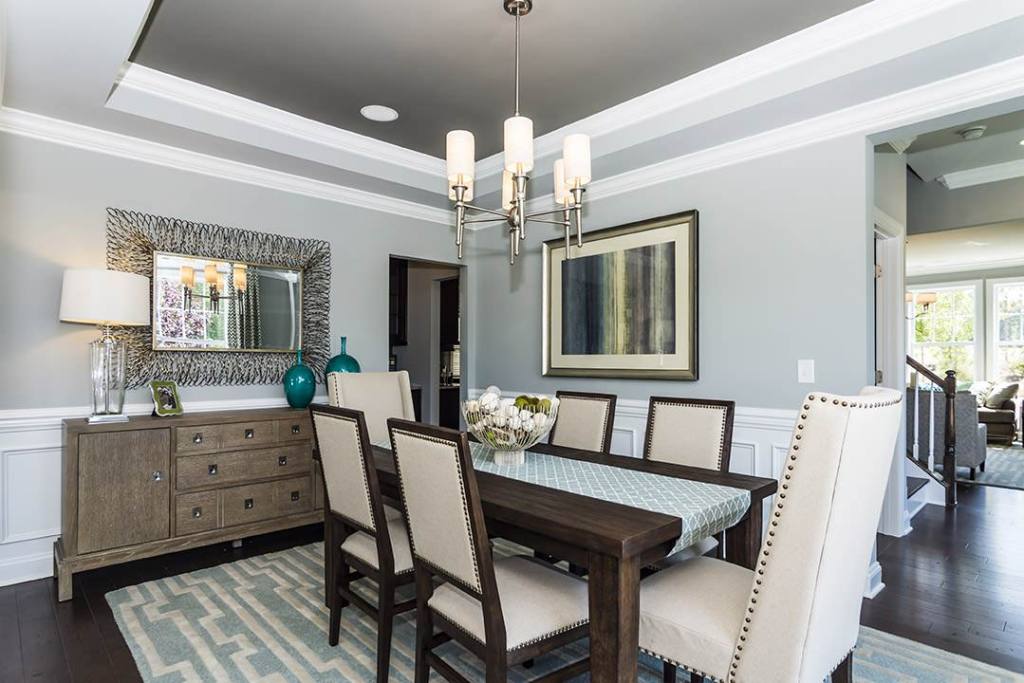 tray ceiling painted gray