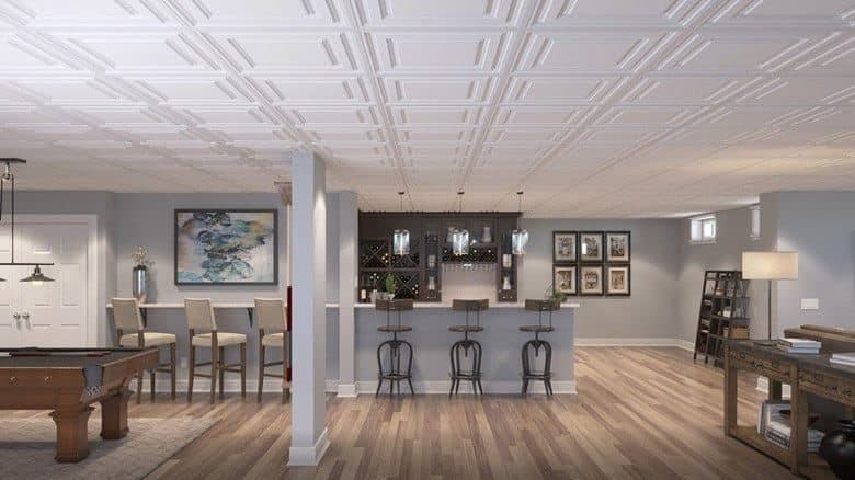 basement bar ceiling ideas