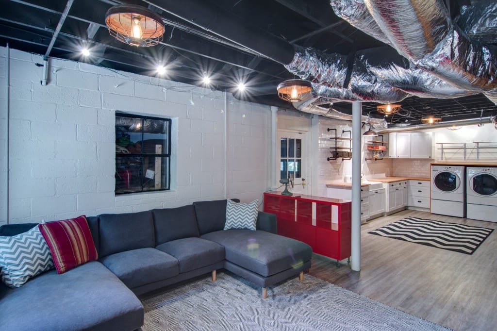 unfinished basement decor ideas