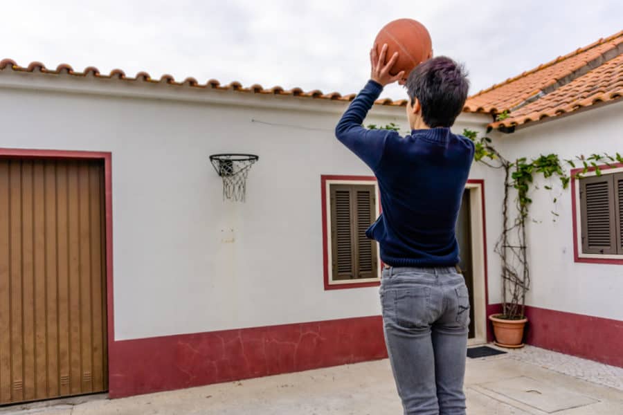 small backyard basketball court ideas