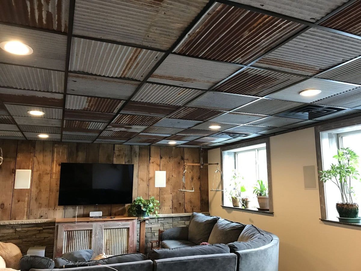 inexpensive basement ceiling ideas
