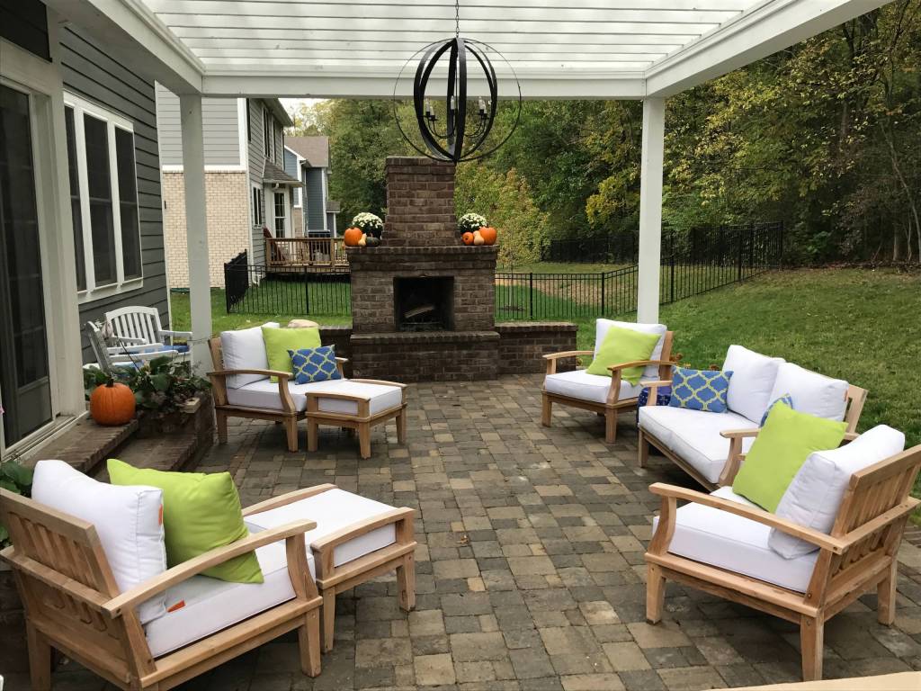 outdoor pavilion fireplace ideas