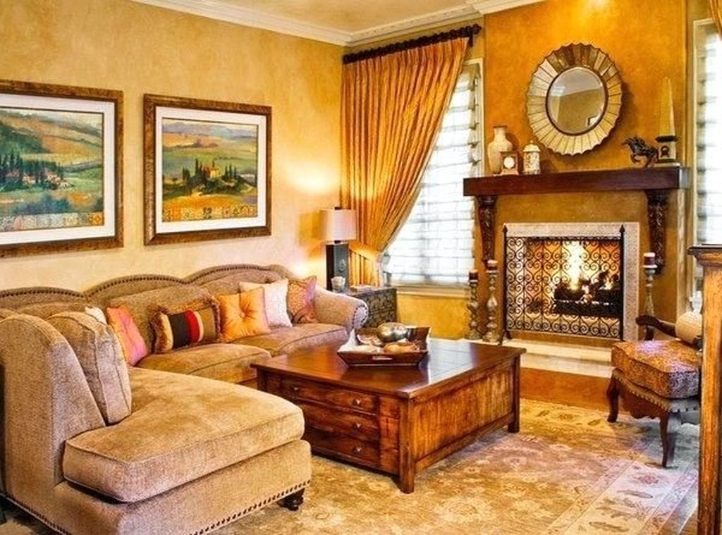 tuscan style living room decor
